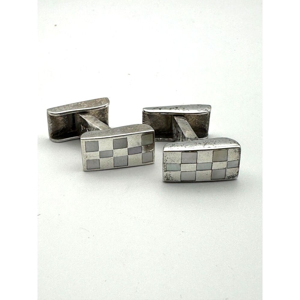 Rare Vintage Thomas Pink Cufflinks - Solid Sterling Silver